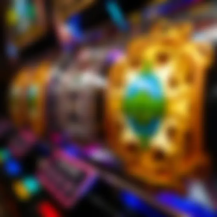 Intricate Slot Design Close-up of the intricate design on a popular slot game