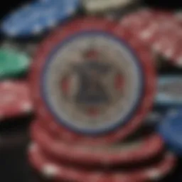 Intricate design of Jack Cincinnati poker chips showcasing their unique artistry.