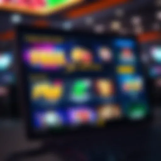 Engaging Online Casino Interface A vibrant online casino interface showcasing free play options.