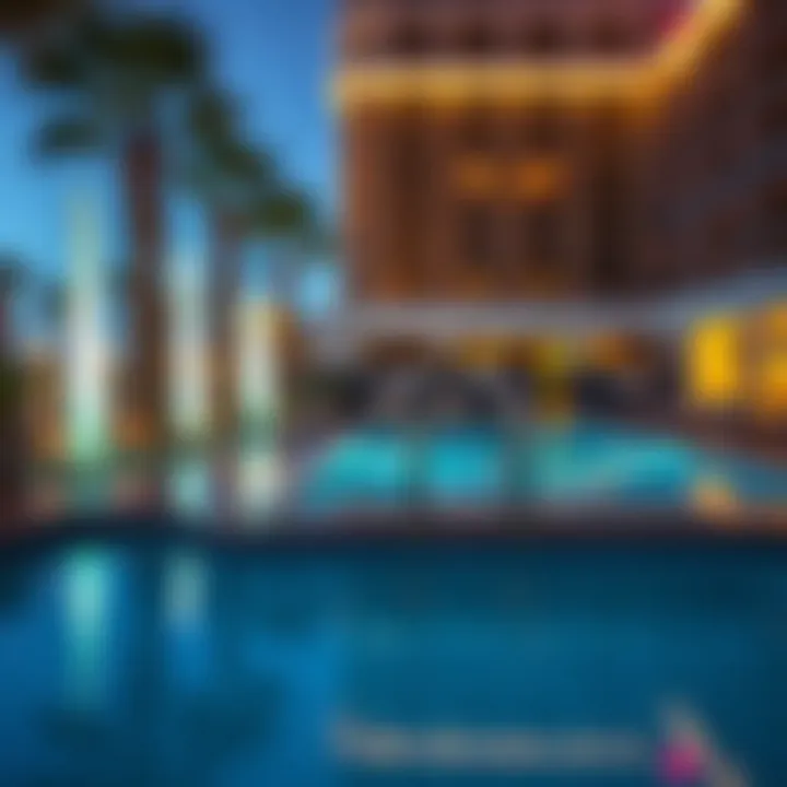 Relaxing pool area at a resort fee-free hotel