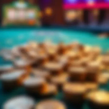 Array of Free Coins An array of free coins scattered across a gaming table