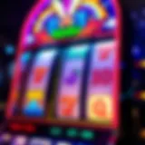 A mesmerizing view of a mystic slot machine with vibrant colors