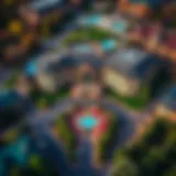 Aerial view of Nemacolin Woodlands Casino showcasing its luxurious grounds