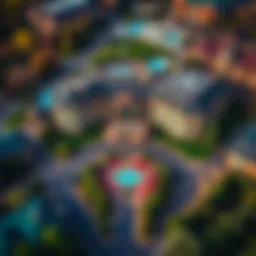 Aerial view of Nemacolin Woodlands Casino showcasing its luxurious grounds