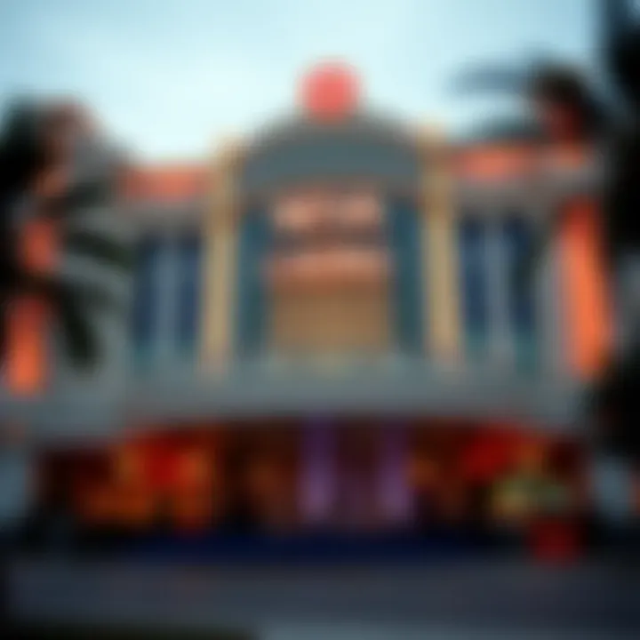 Exterior view of Neva Casino showcasing its architectural design