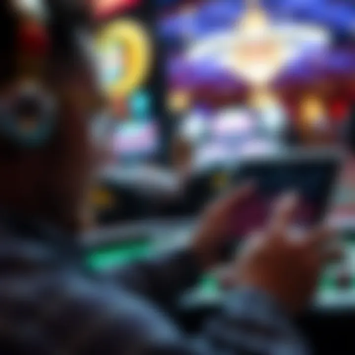 Player enjoying a seamless online casino experience on a tablet