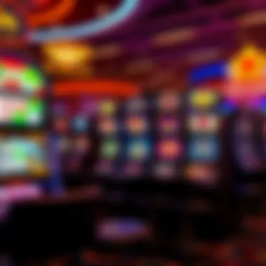 Vibrant Display of New Slot Machines A vibrant display of the latest slot machines at Winstar, showcasing their unique themes and designs.