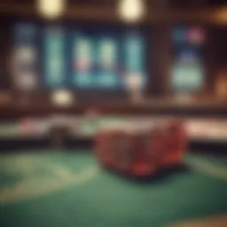 Digital interface showcasing craps game features