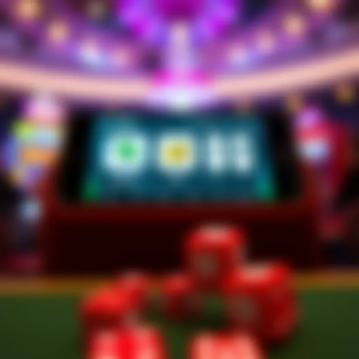 Graphical representation of mobile applications shaping gambling behavior