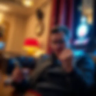 A player using the Ohio Lotto app on a smartphone in a cozy setting