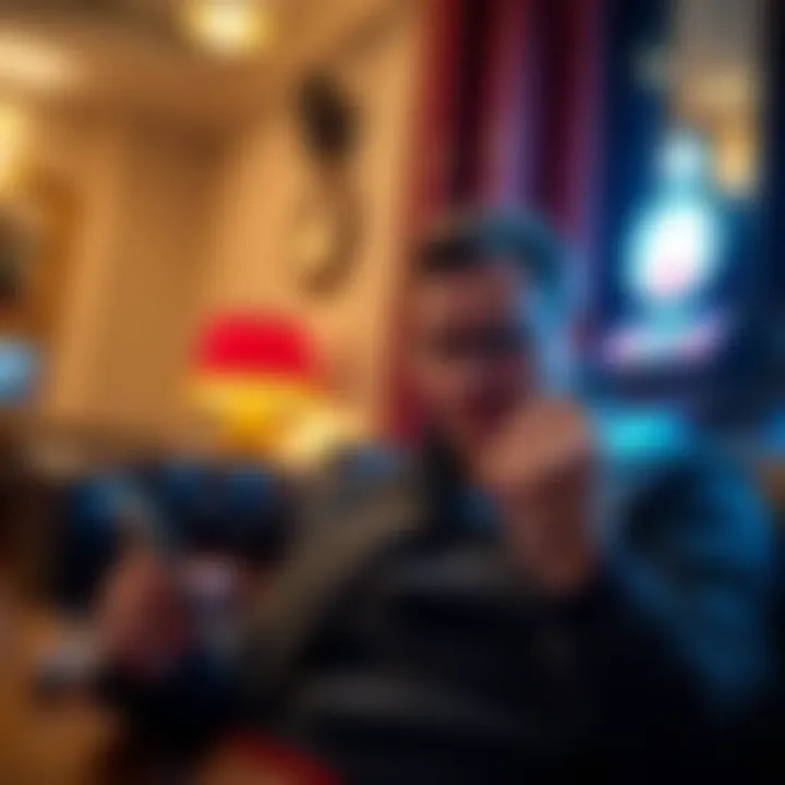 A player using the Ohio Lotto app on a smartphone in a cozy setting