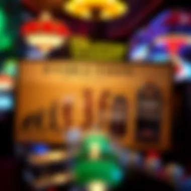 Historical poster depicting the evolution of slot machines