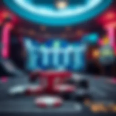 An abstract representation of technology's influence on gambling practices.