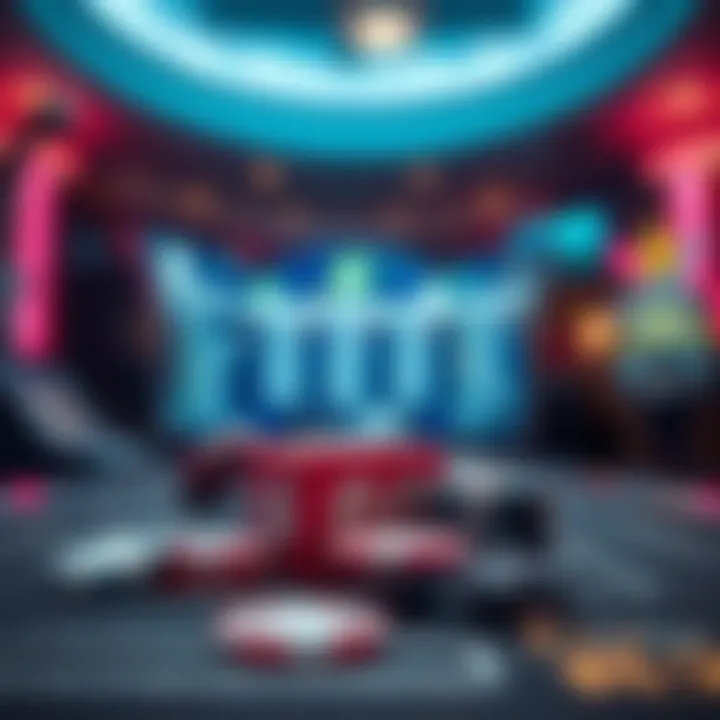 An abstract representation of technology's influence on gambling practices.