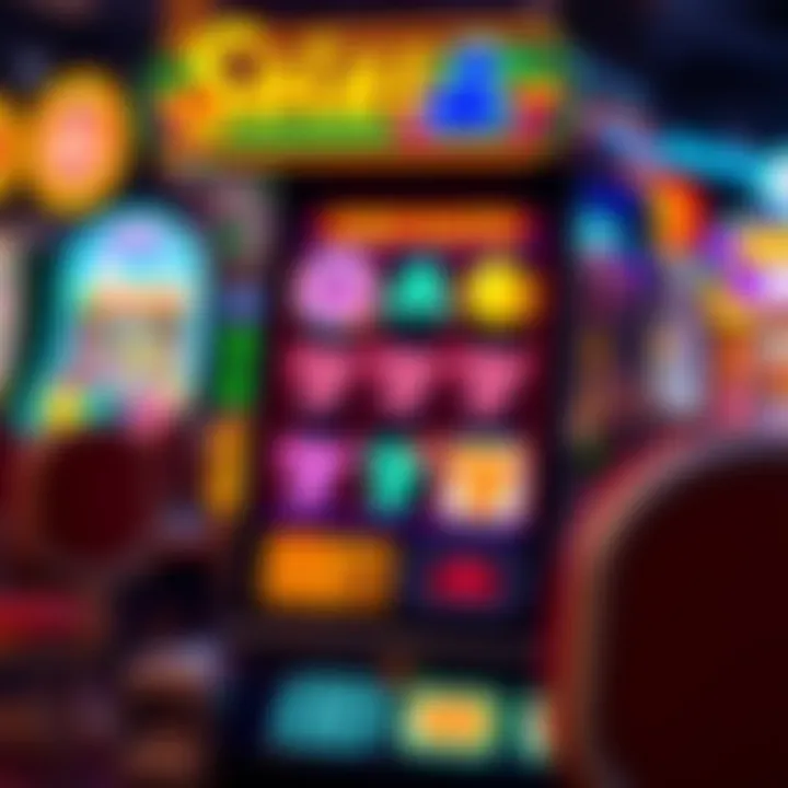 Vibrant online slot machine interface
