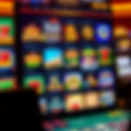 A digital interface showcasing various online casino games