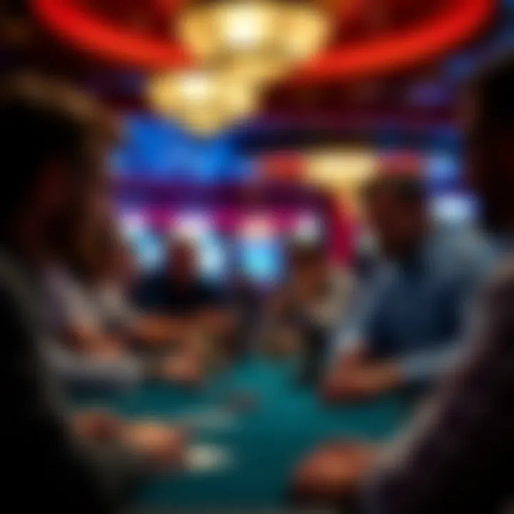 Players engaged in a high-stakes poker game