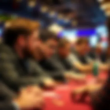 Tournament participants strategizing during a game