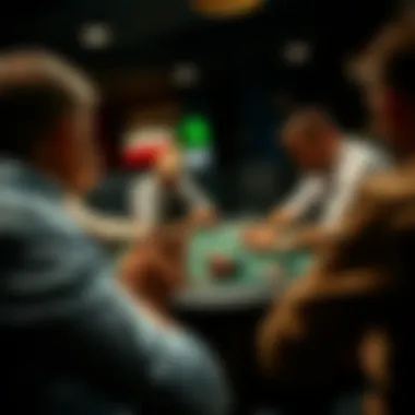 Multiplayer poker session on Android device