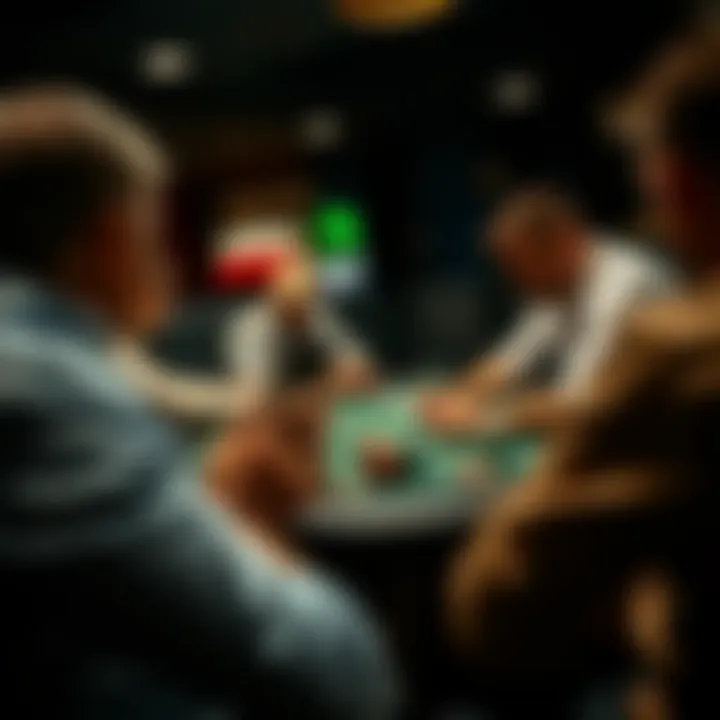 Multiplayer poker session on Android device