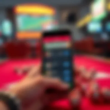 Smartphone displaying Powerball betting app