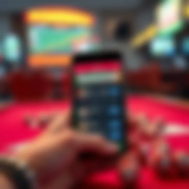 Smartphone displaying Powerball betting app