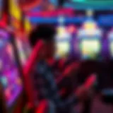 Engaging with Slotomania User engaging with Slotomania game interface