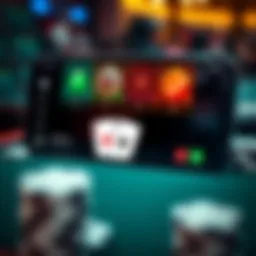 A dynamic interface of a poker app showcasing various game modes