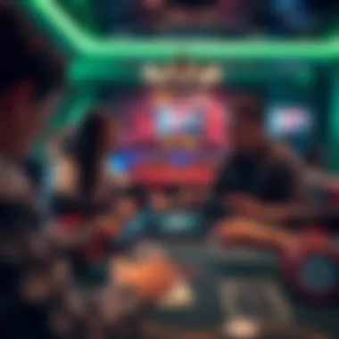 Engaging Poker Game Experience An engaging scene of players enjoying a poker game on mobile devices