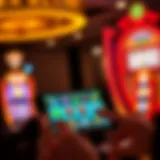 User engaging with a real money slot application on a mobile device