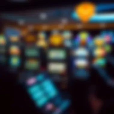 Diverse Selection of Slot Games A variety of slot games displayed on a screen