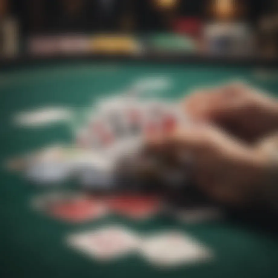 Online blackjack table showcasing gameplay