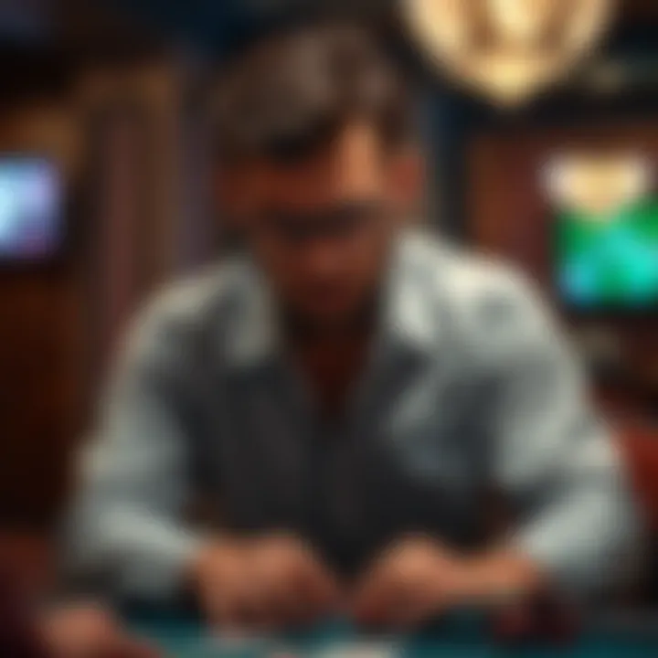 Expert Gameplay Analysis Expert poker player analyzing gameplay