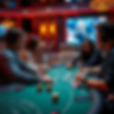 A group of friends enjoying a virtual poker game together