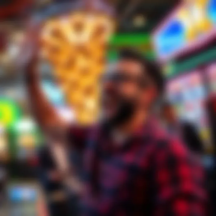 Celebrating Big Wins in Online Slots A player celebrating a big win on an online slot platform