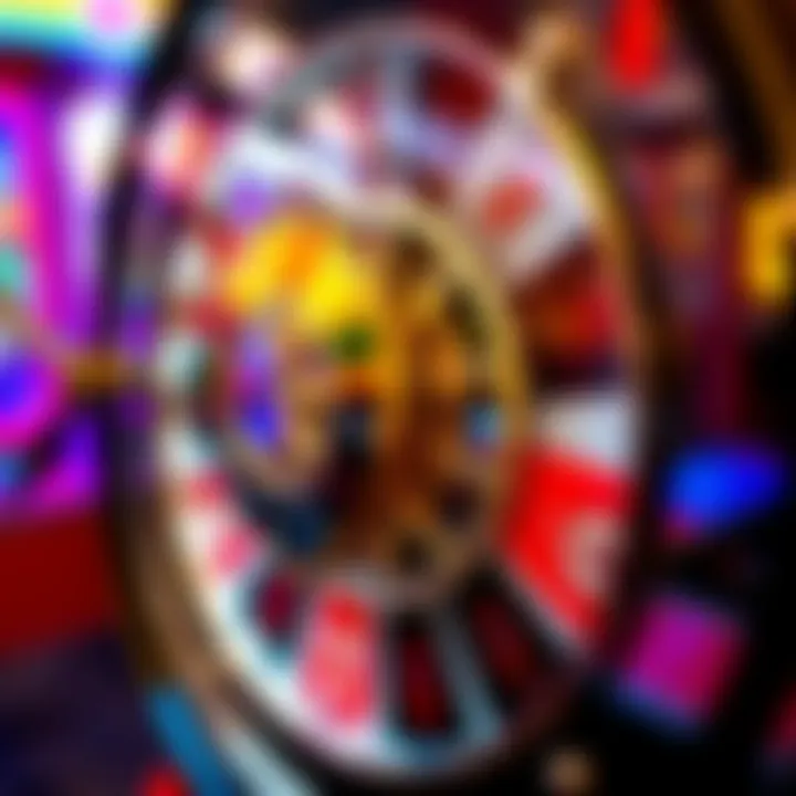 Cash Wheel Mechanism Close-Up A close-up view of the cash wheel mechanism in action, highlighting its unique features.