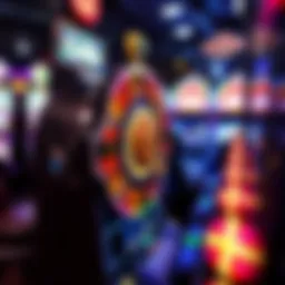 An intricate cash wheel slot machine showcasing vibrant graphics and spinning reels.