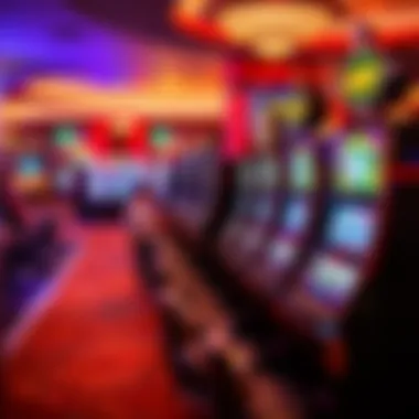 Vibrant Gaming Floor A vibrant gaming floor showcasing various modern slot machines