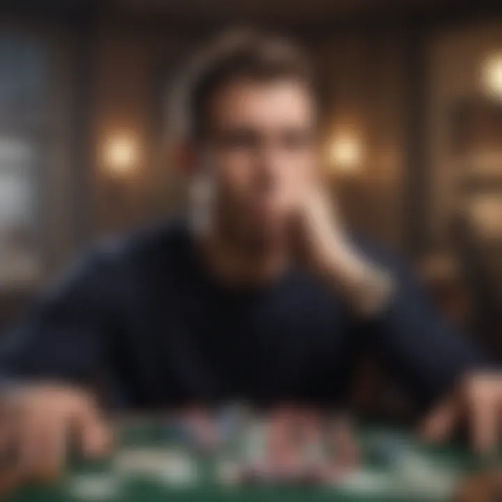 Illustration of a player contemplating their lottery strategy