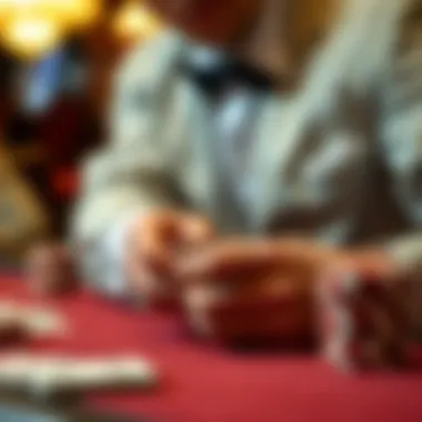 The Art of Shuffling in Card Games A dealer shuffling a deck of cards