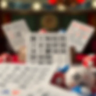 Diverse Bingo Card Layouts An in-depth illustration of various bingo card layouts highlighting different game variations.