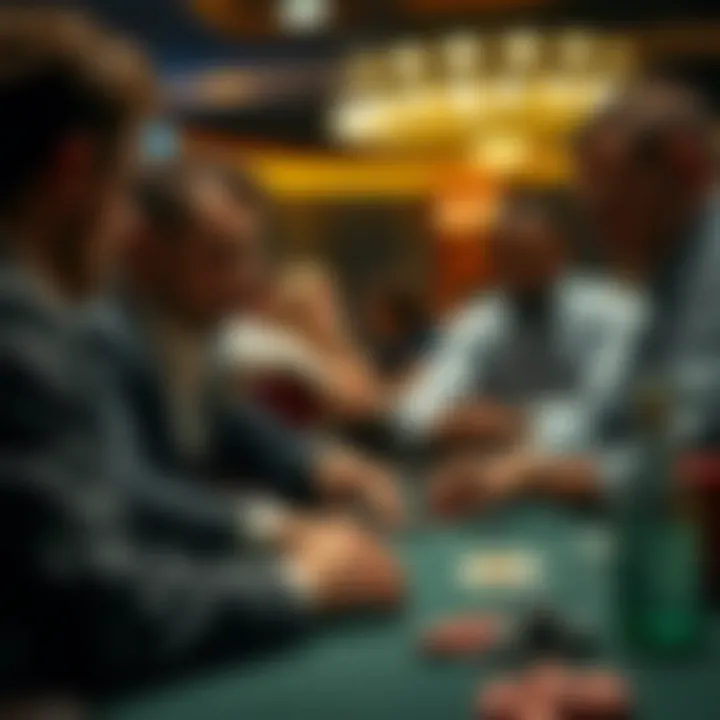 Strategic discussions among players at a poker table