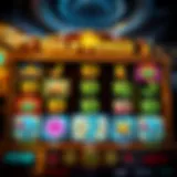 An intricate design of a gold miner slot game interface showcasing symbols and mechanics