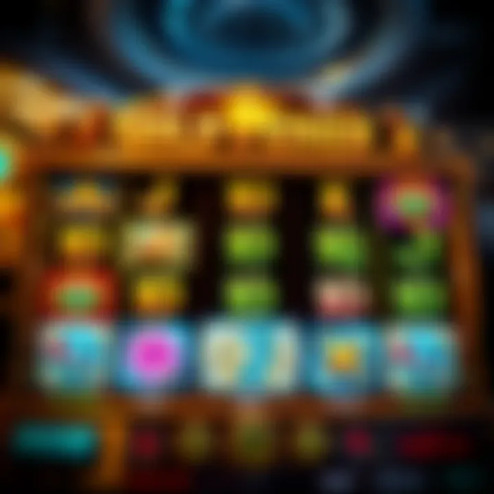 An intricate design of a gold miner slot game interface showcasing symbols and mechanics