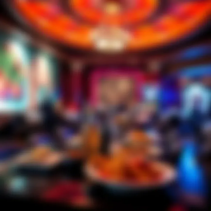 Vibrant dining atmosphere featuring an array of culinary delights