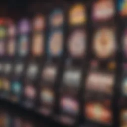 Colorful array of Vegas style slot machines