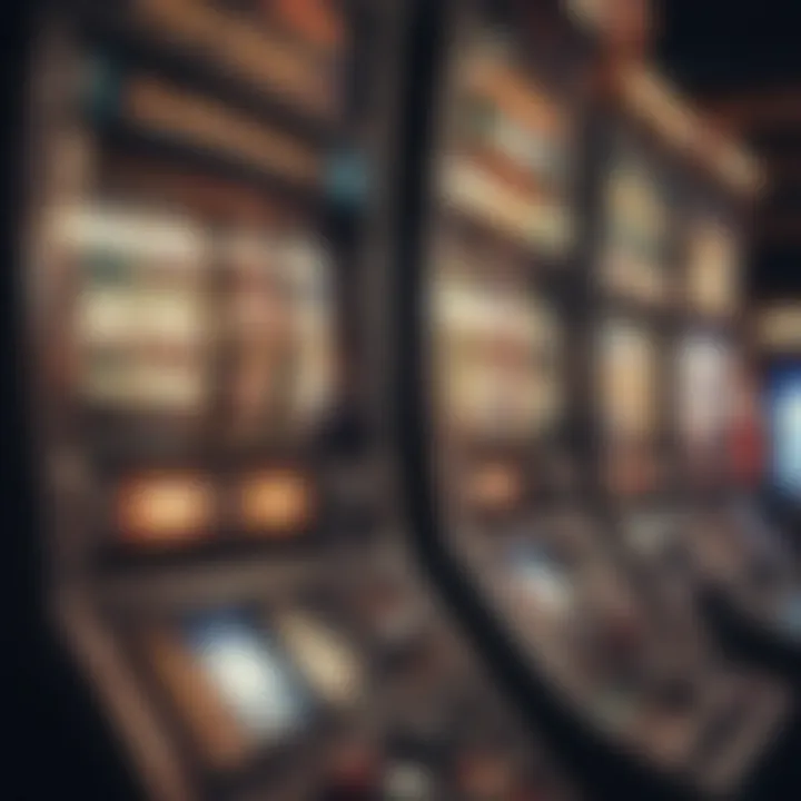 Close-up shot of a themed slot game display