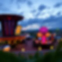 A panoramic view of The Isle at Winstar showcasing its vibrant atmosphere.