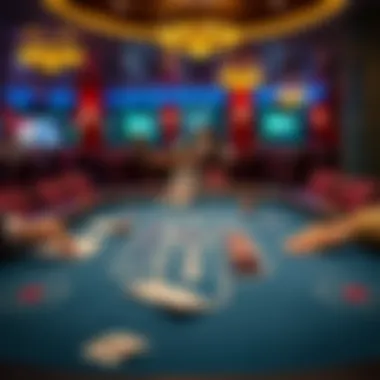 The Excitement of Blackjack An engaging blackjack table set for high-stakes play.