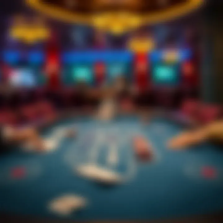 The Excitement of Blackjack An engaging blackjack table set for high-stakes play.